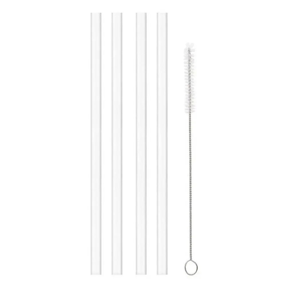New 9mm Straight Drinking Straws Vacuum Tumbler Themos Cup Bottle Replacement Straw with Brush Suitable for  18-40oz
