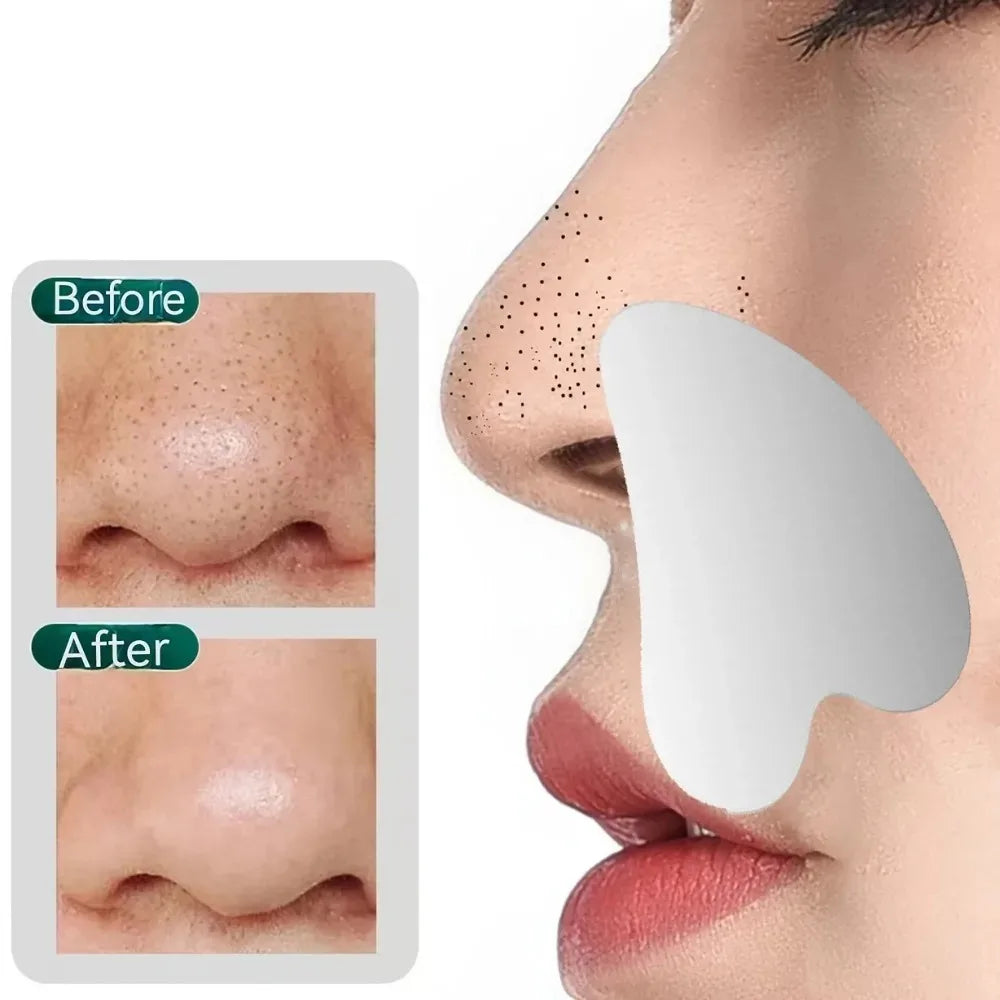 1pc Gua Sha Board Beauty Skin Care Facial Tool Stainless Steel GuaSha Massage Tool Natural Universal Facial Silver Metal