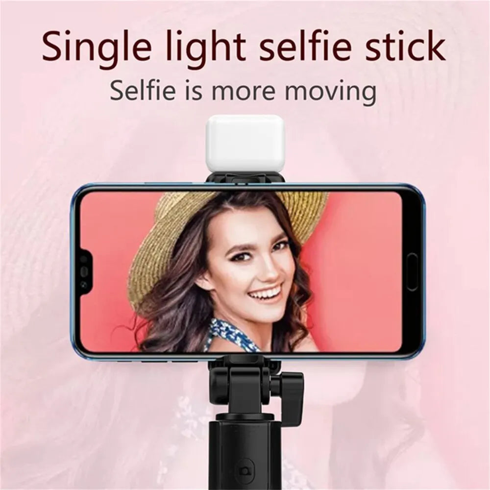 Wireless Selfie Stick Phone Holder Retractable Multifunctional 74cm Mini Tripod With LED Selfie Light & Bluetooth Remote Shutter