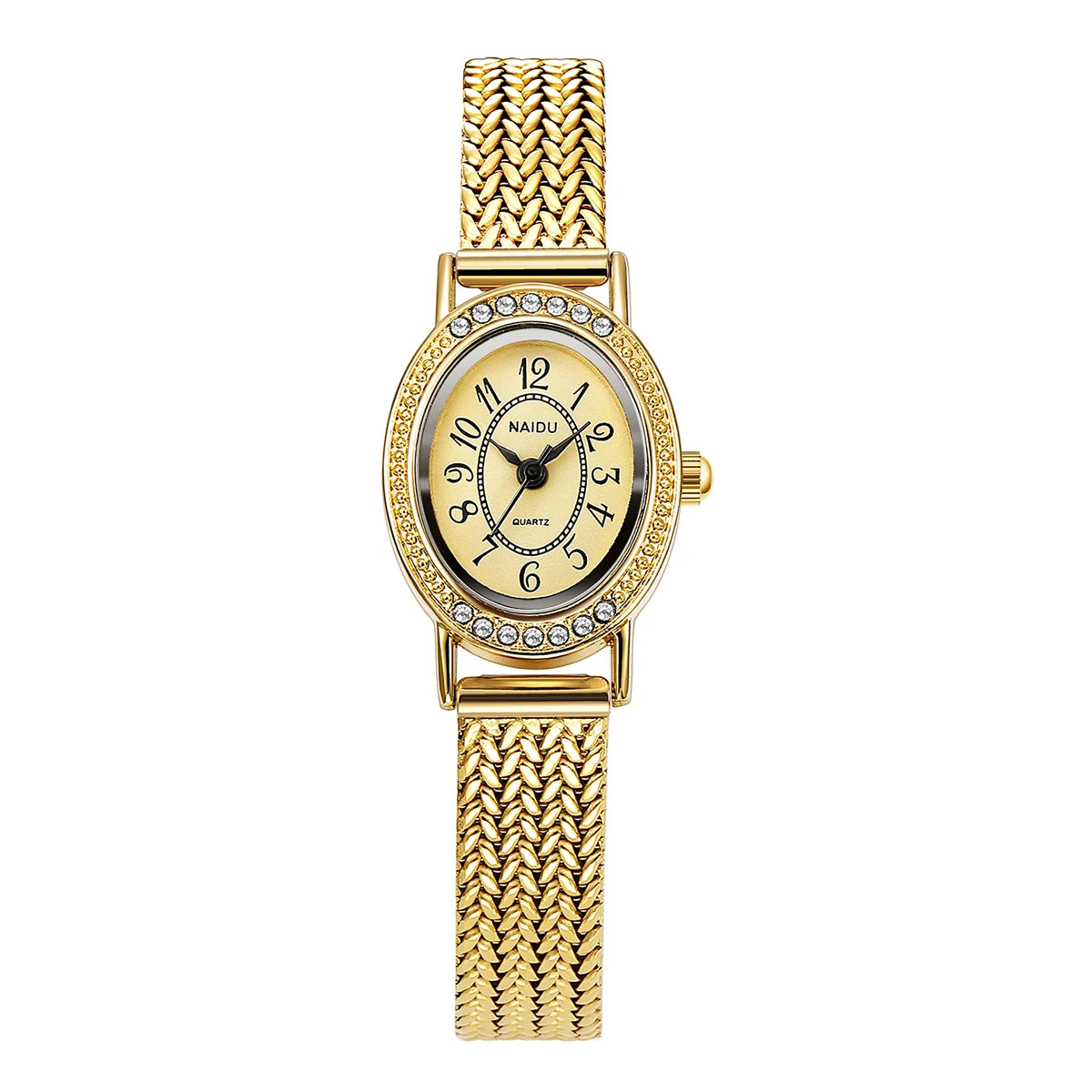 Retro Woven Stainless Steel Mesh Strap Bohemian Style Fashionable Women's Watch