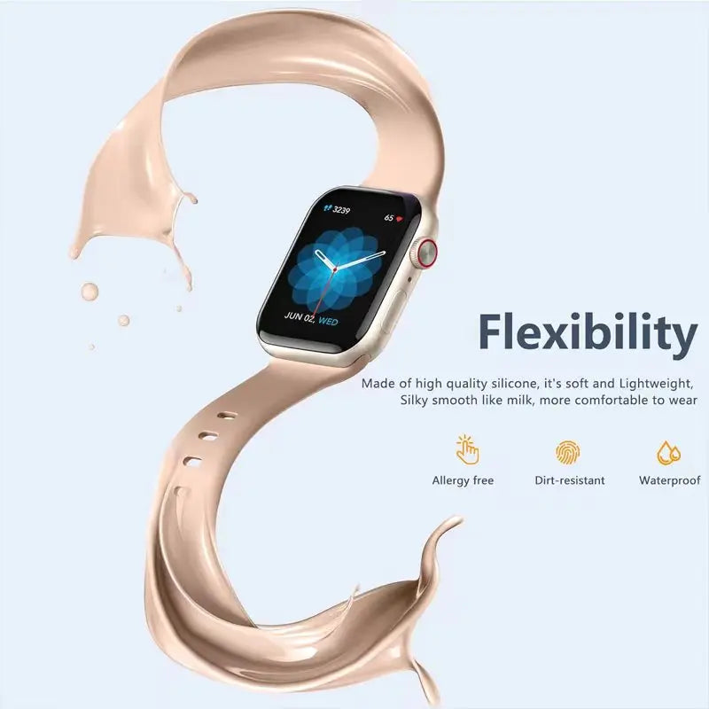 Silicone Strap for Apple Watch Band Ultra 49mm 45/44/42mm Watchbands 41/40mm iwatch Rubber Sport Bracelet on iWatch Series 76543