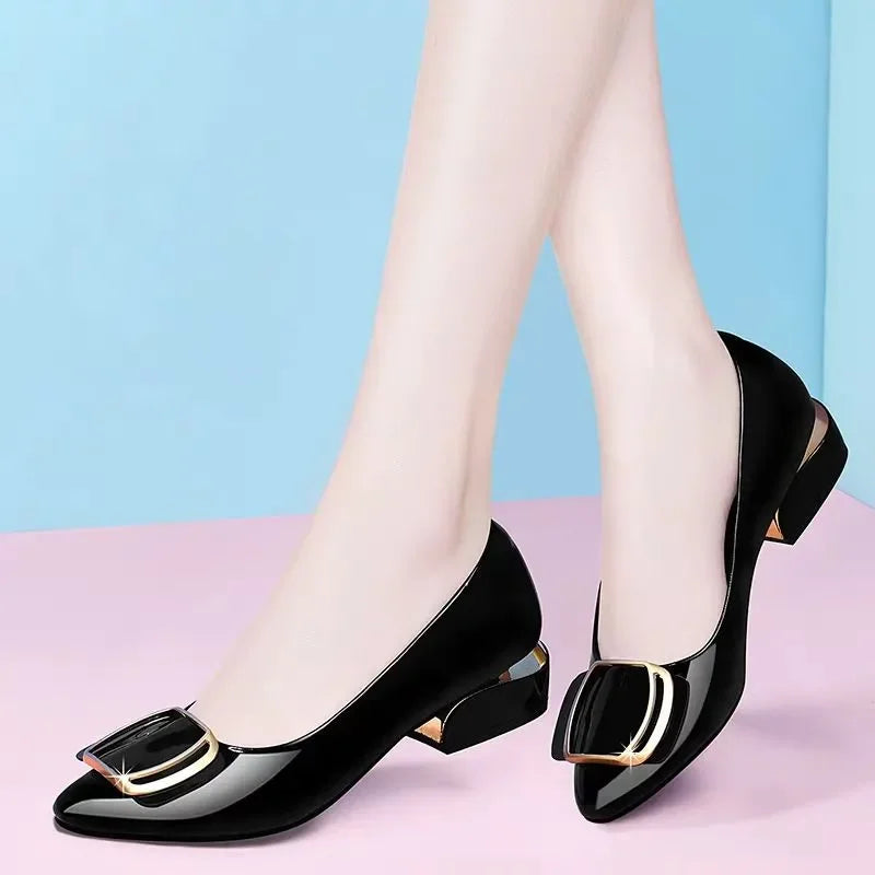 Women Fashion Sweet Light Weight Brown Spring Slip on Flat Shoes Lady Casual Black Pu Leather Office Loafers Zapatos Mujer B9646