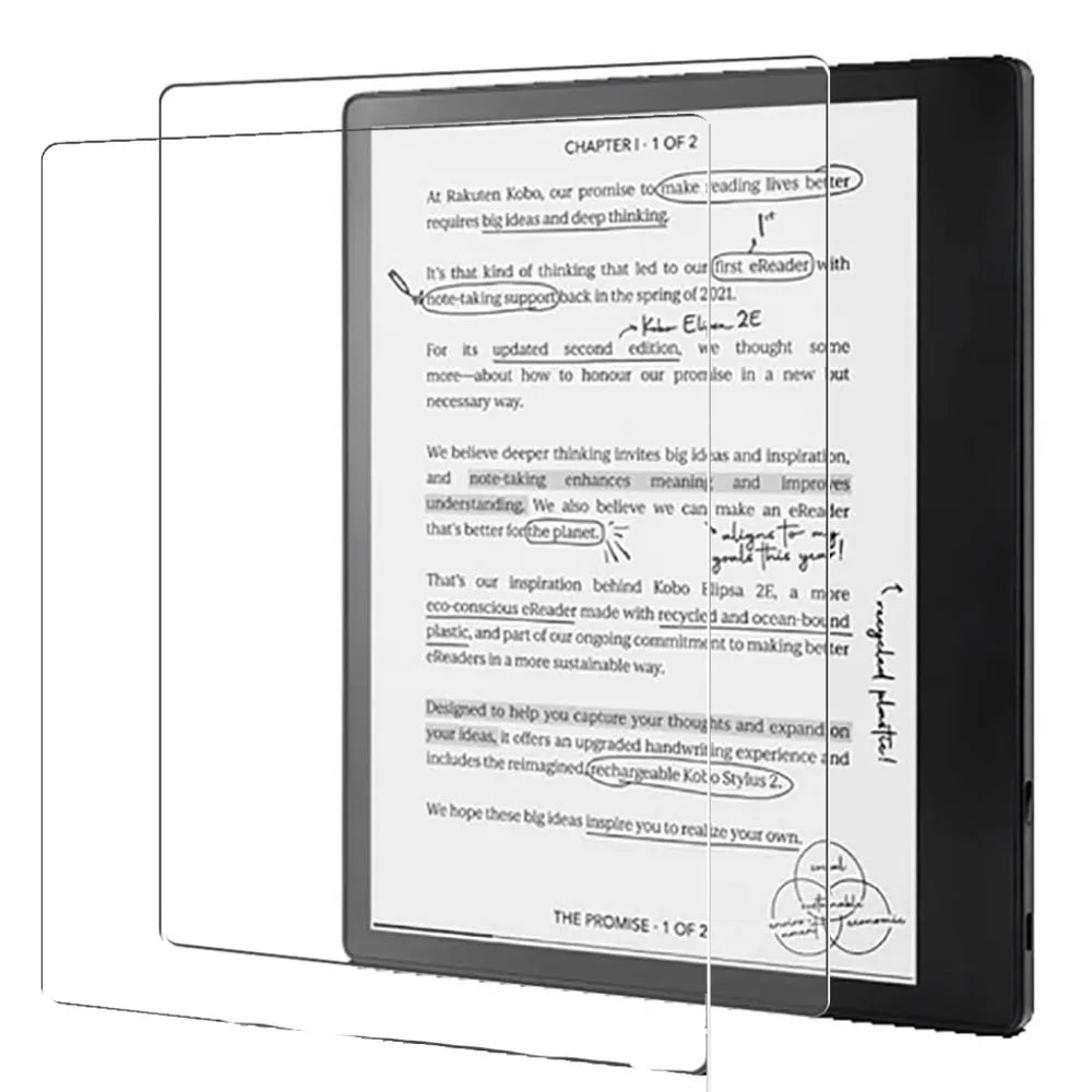 2PCS Tempered Glass Screen Protector 6/7/10.3 inch eReader Protective Film For KOBO Clara 2E Libra Colour BW 2024