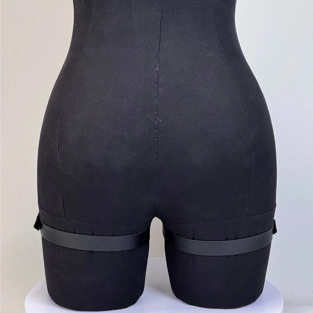 1 Pair of Women's Black Fashion Thigh Straps JK Adjustable Thigh Straps Gothic Punk Thigh Straps Fashion Thigh Accessories