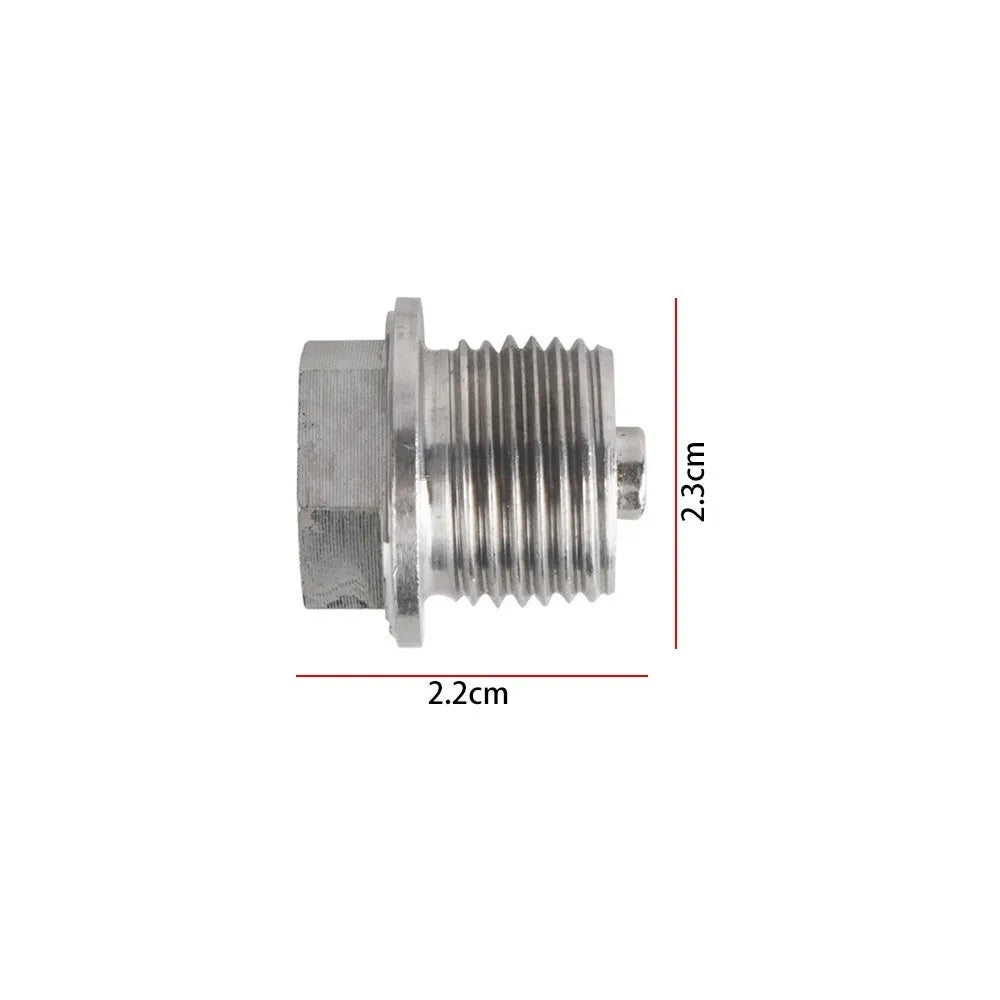 New Stainless Steel Magnetic Oil Drain Plug M12x1.25 M14x1.5 M16x1.5 M18x1.5 Oil Drain Sump Nut Auto Parts Silver OS-1003-M12