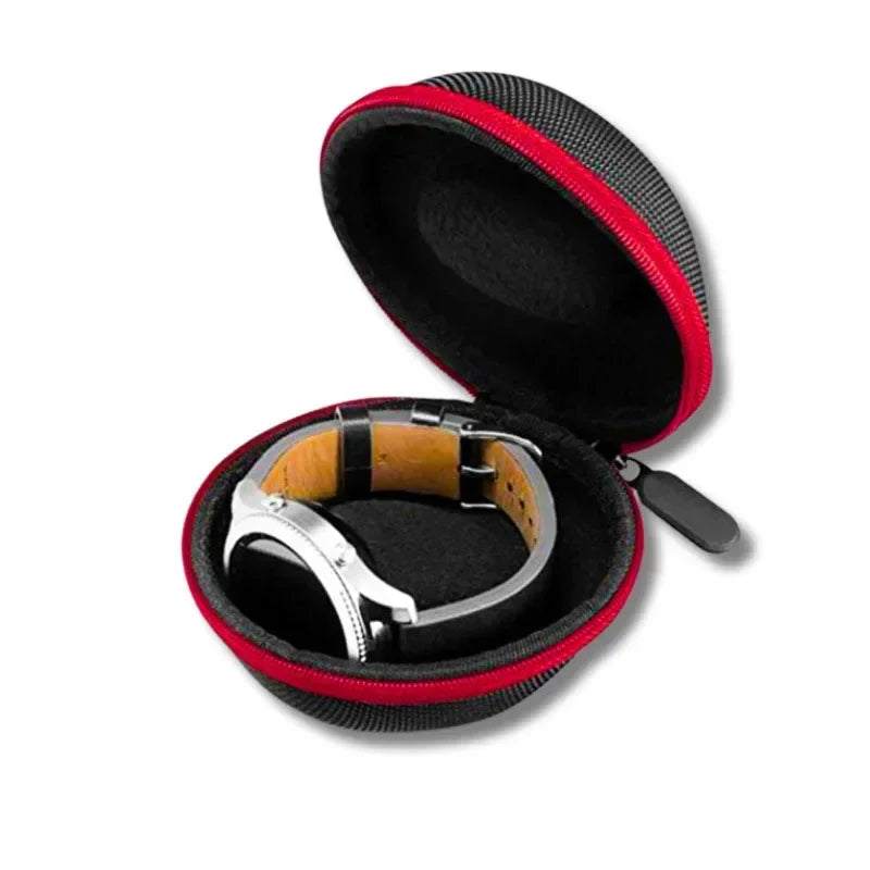 Portable Watch Travel Case EVA Watch Storage Box Waterproof Watch Holder Zippered Smartwatch Container Single Watch Organizer