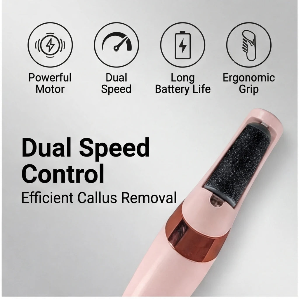 Electric Heel Callus Remover Rechargeable – Wireless Foot Scrubber for Dry Skin Removal, for Men & Women Use