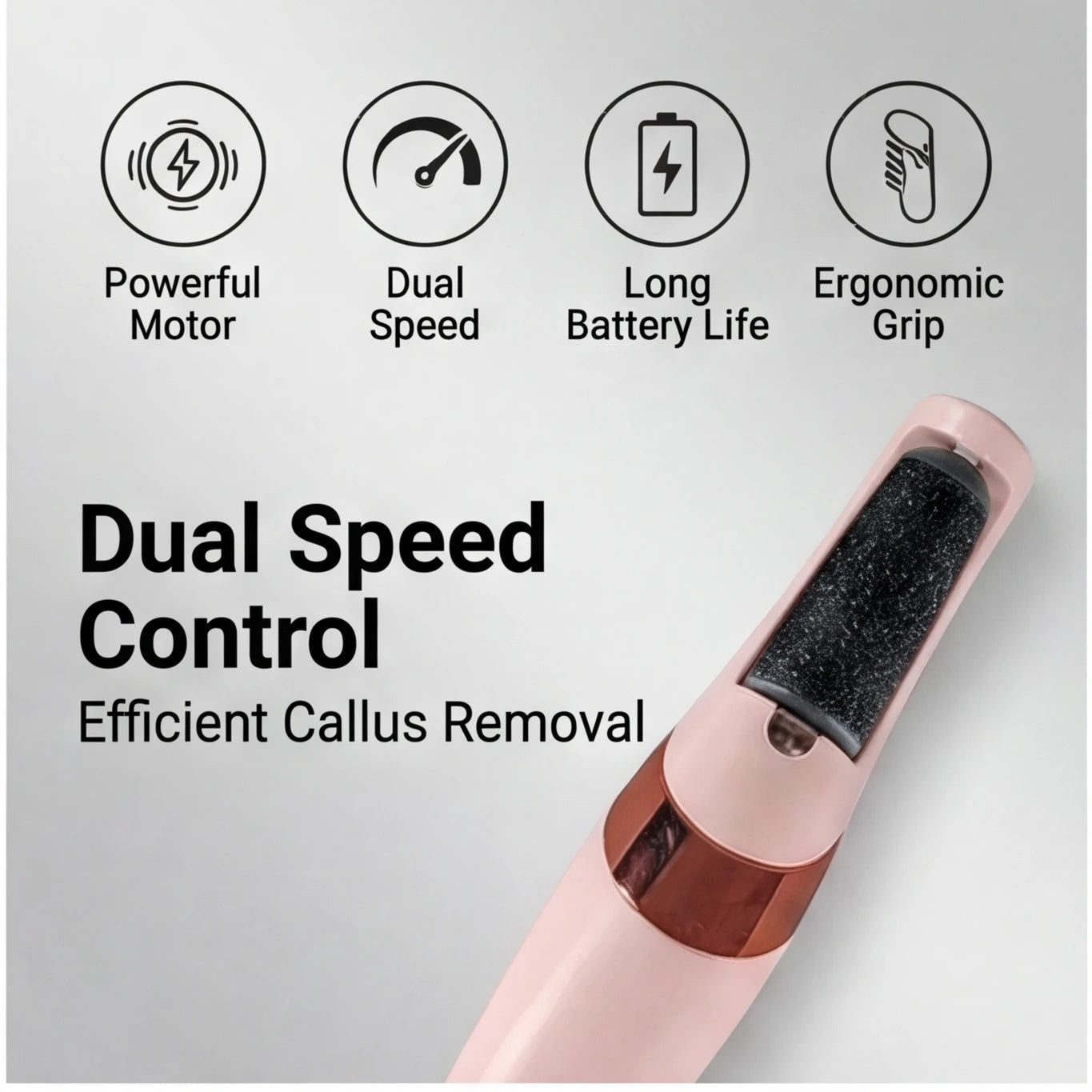 Electric Heel Callus Remover Rechargeable – Wireless Foot Scrubber for Dry Skin Removal, for Men & Women Use