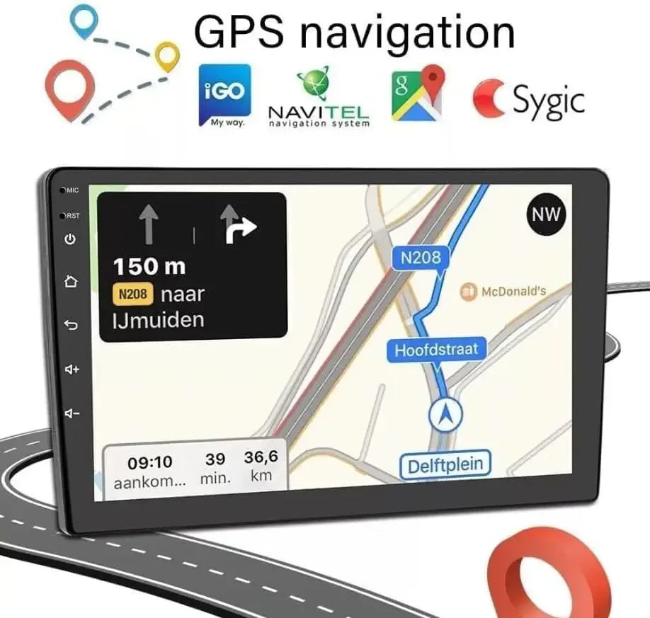 For Carplay Android Auto 9 Inch Touch Screen Android 15 Player Bluetooth GPS Navigation for Toyota 4Runner 2009-2019 Multimedia