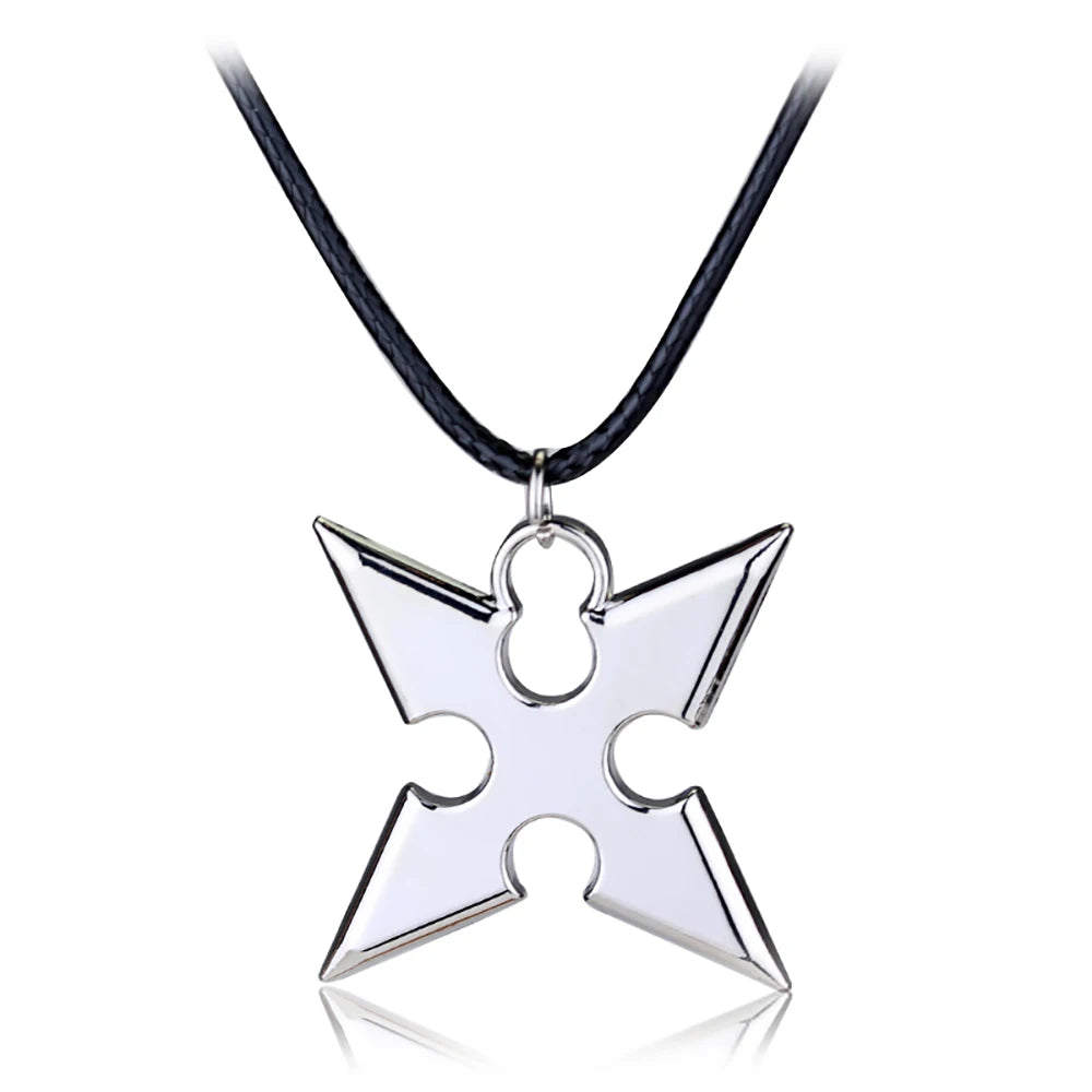 Game Kingdom Hearts Chain Pendant Necklace Sora Key Blade Crown Charm Statement Choker Women Men Cosplay Jewelry Gift