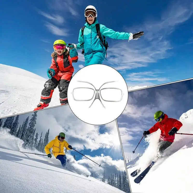 Ski Goggle Insert Adjustable Optical Adapter Snowboard Goggle Insert Outdoor Skiing Accessory Flexible Inner Frame For Glasses