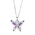 Butterfly Ash Holder Urn Pendant Necklace Stainless Steel Cremation Jewelry with 20" Chain Filling Kit