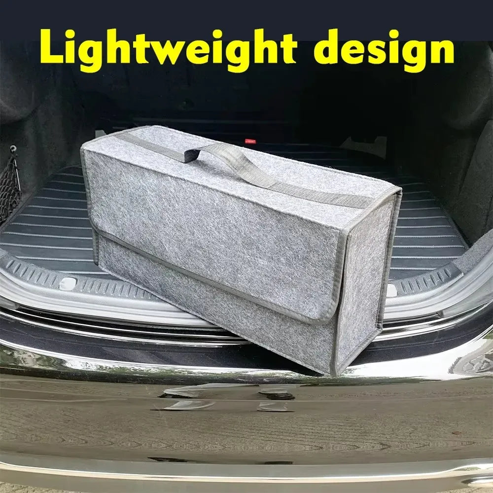 KKJOY Large anti Slip Car Trunk Organizer with Compartments for Boot Storage Tool and Accessory Keeping Use