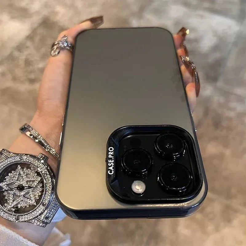 Luxury Matte Phone Case For iPhone 11 12 13 14 15 16 Pro 17 Max Plus 17 Air  Shockproof Back Bumper Cases Cover