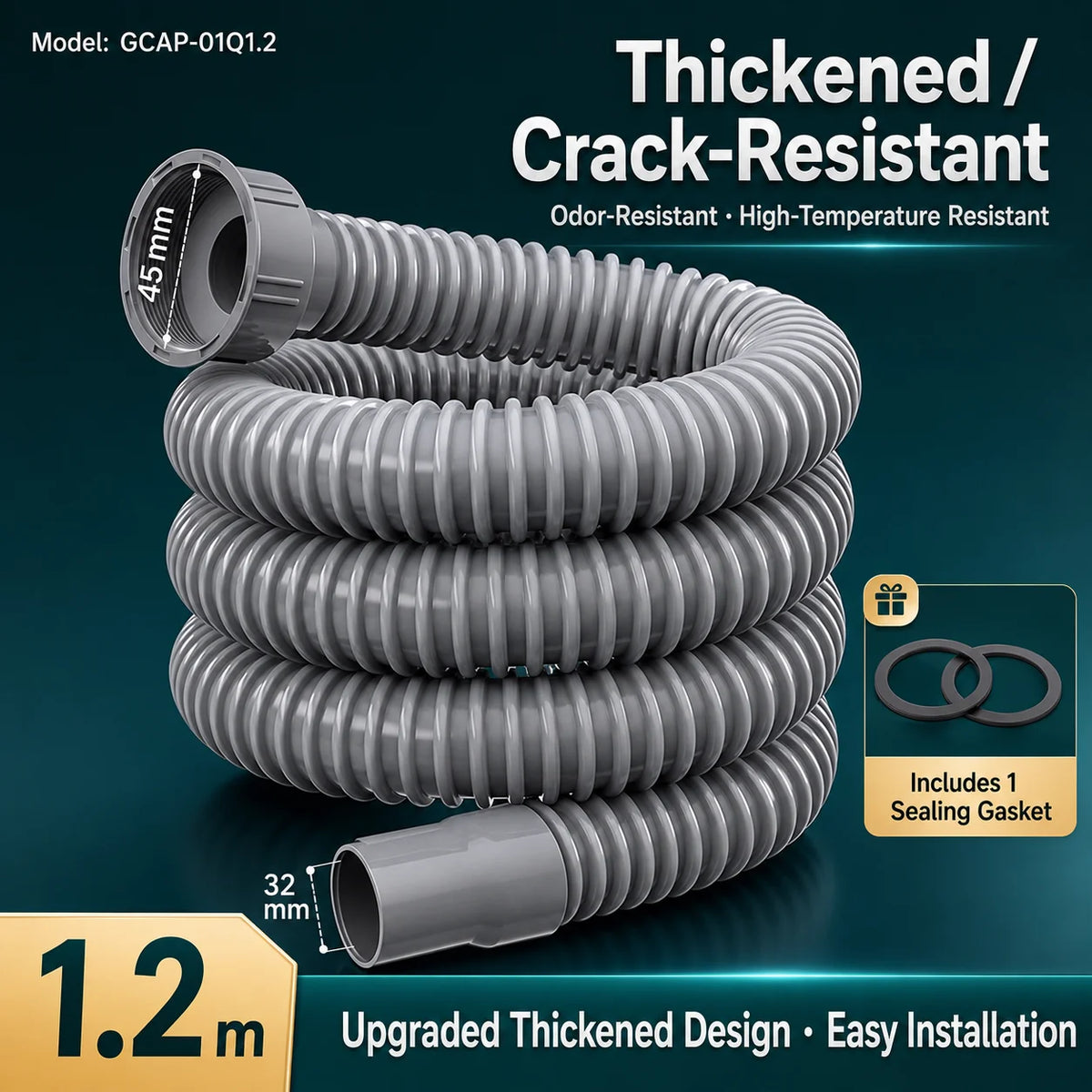 Universal Flexible Kitchen Sink Drain Pipe Anti-Odor Sewer Hose Extension Tube for Mop Pool Laundry Sink Accessories