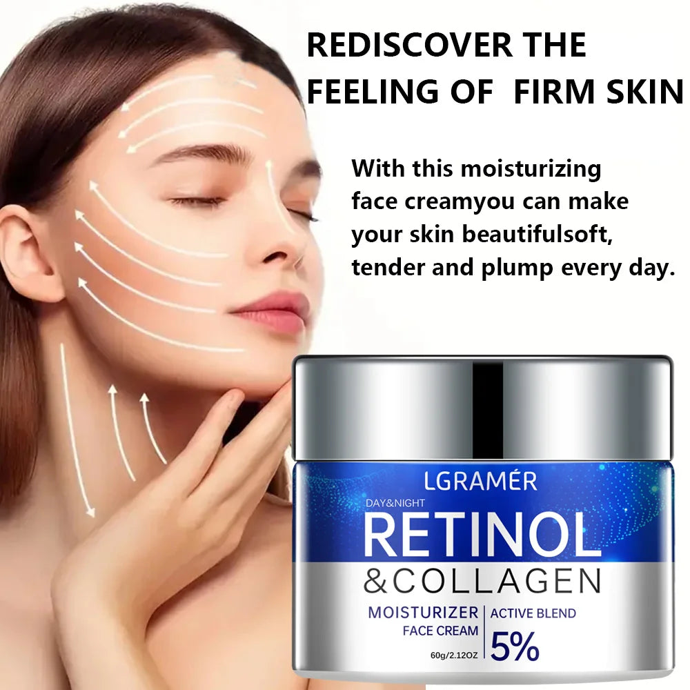 Retinol Cream Serum Combo Set Locks in Moisture Repairs Skin Smoothes Wrinkles Increases Elasticity for Younger Healthier Skin