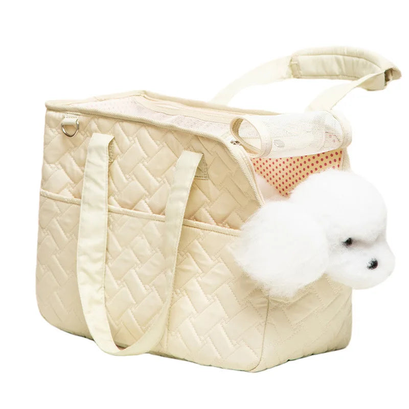 Pet Carrier Bag for Travel Portable, Breathable Car Pet Bag for Small Dogs and Cats, Handheld Travel Pet Bag for 6.5Kg