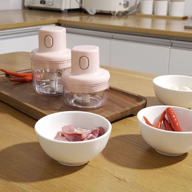 New model multi-functional fully automatic food processor, wireless electric meat grinder, home kitchen garlic crusher