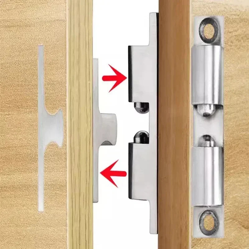 1/3pcs Furniture Door Ball Latch Brass Double Roller Spring Ball Catch Latches Cabinet Closet Door Adjustable Tension Latch