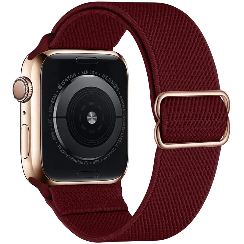 Scrunchie Strap for Apple Watch Band 45mm 44mm 40mm 41mm Adjustable Nylon Bracelet iWatch Series Ultra 3 4 5 SE 6 7 8 9 10 11