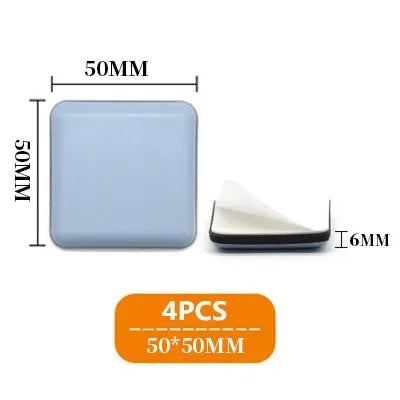 4pcs/set Furniture Leg Slider Pads Anti Scratch Easy Move Heavy Furniture Thickened Moving Pad Anti-abrasion Floor Protector Mat