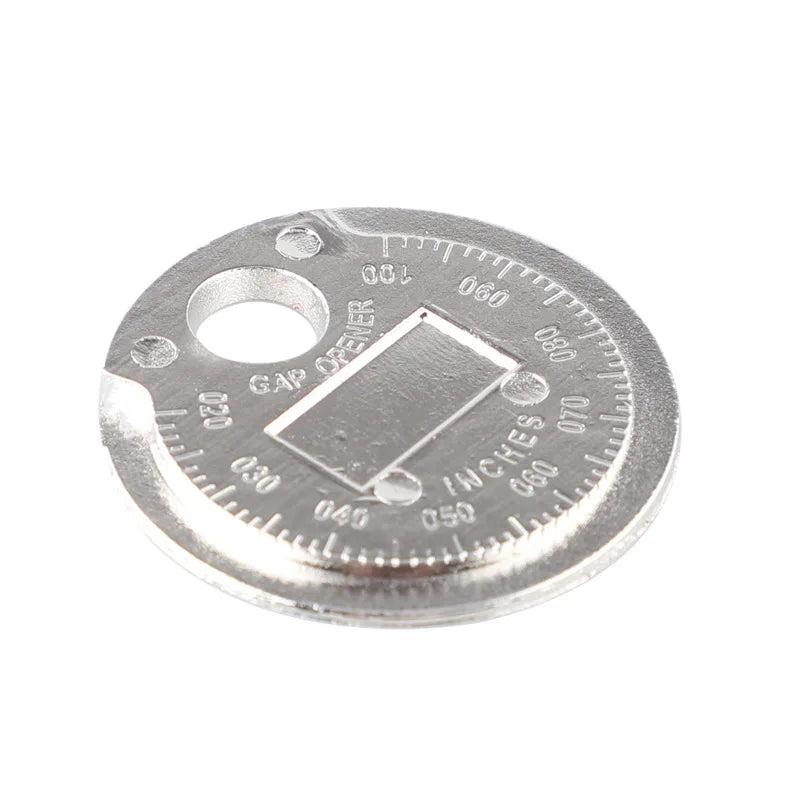 Coin- Type 0.6-2.4mm 0.02-0.10 Inch Spark Plug Gap Gauge Measurement Tool Range Spark Plug Gage Caliber Measuring Tool