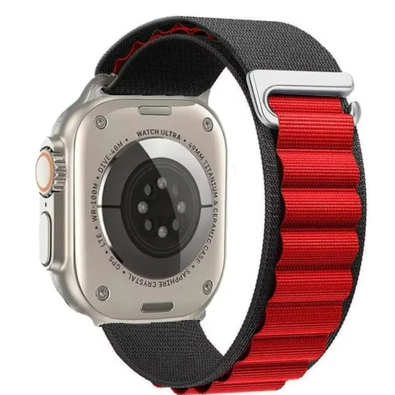 Alpine Loop Strap For Apple Watch Band 49mm 45mm 41 44mm 40mm Nylon Braided Watchband Bracelet Iwatch Series 10 46mm 42mm Ultra