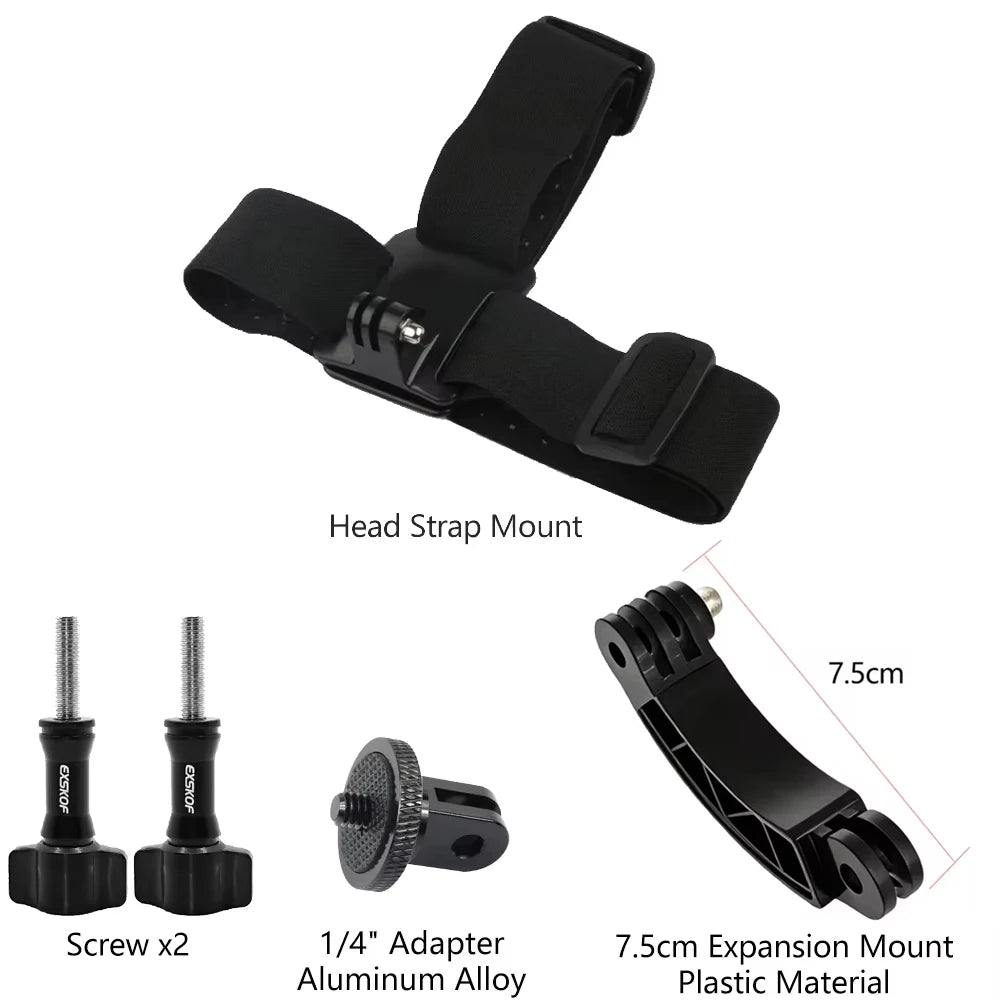 Mobile Phone Head Chest Strap Harness Mount Holder Kit Cell Phone Clip for IPhone/Samsung for GoPro AKASO DJI Osmo Action Camera