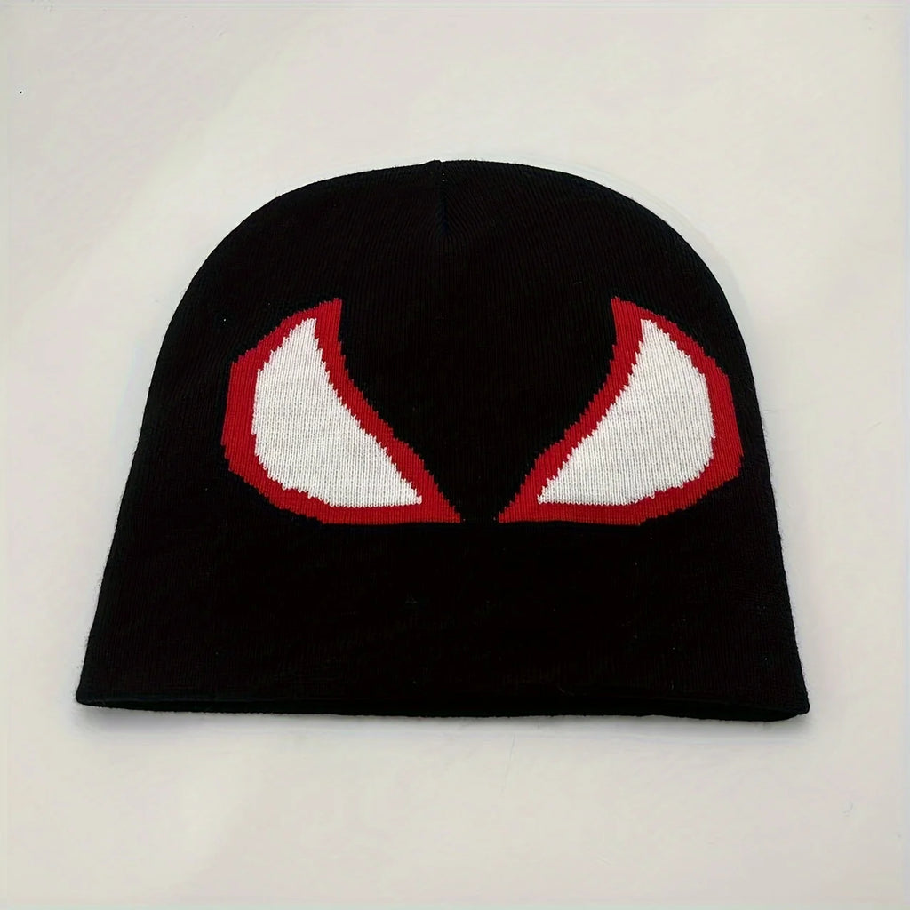 Spider Pattern Anime Cartoon Skeleton Beanie Stretch Knit Hat Warm Women Men Skull Cap