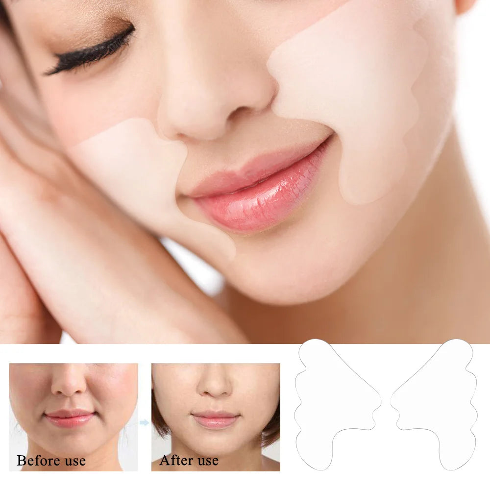 Facial Wrinkle Remover Pad Reusable Medical Grade Silicone Nasolabial Folds Anti-aging Mask Prevent Wrinkle Skin Lifting Patches