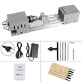Mini Wood Lathe Machine Rotary Tool Miniature Buddha Pearl Lathe 12-24V DIY Woodworking Buddha Pearl Grinding Polishing
