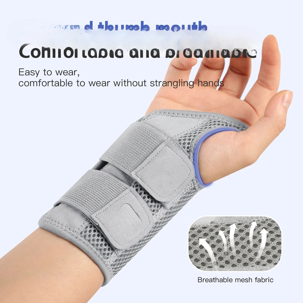 Wrist Brace for Carpal Tunnel Support Brace with Splints Hand Support for Arthritis Tendonitis Sprain Injuries Wrist Pain 1PC