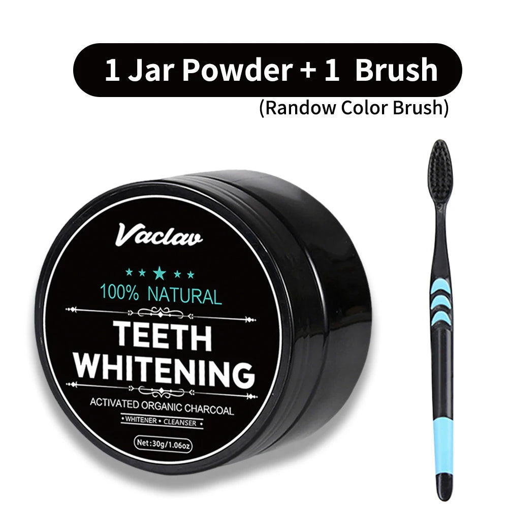 Vaclav Activate Charcoal Teeth Whitening Powder Bamboo Charcoal Teeth Cleaning Powder Natural Whitener Deep Clean Remove Stain