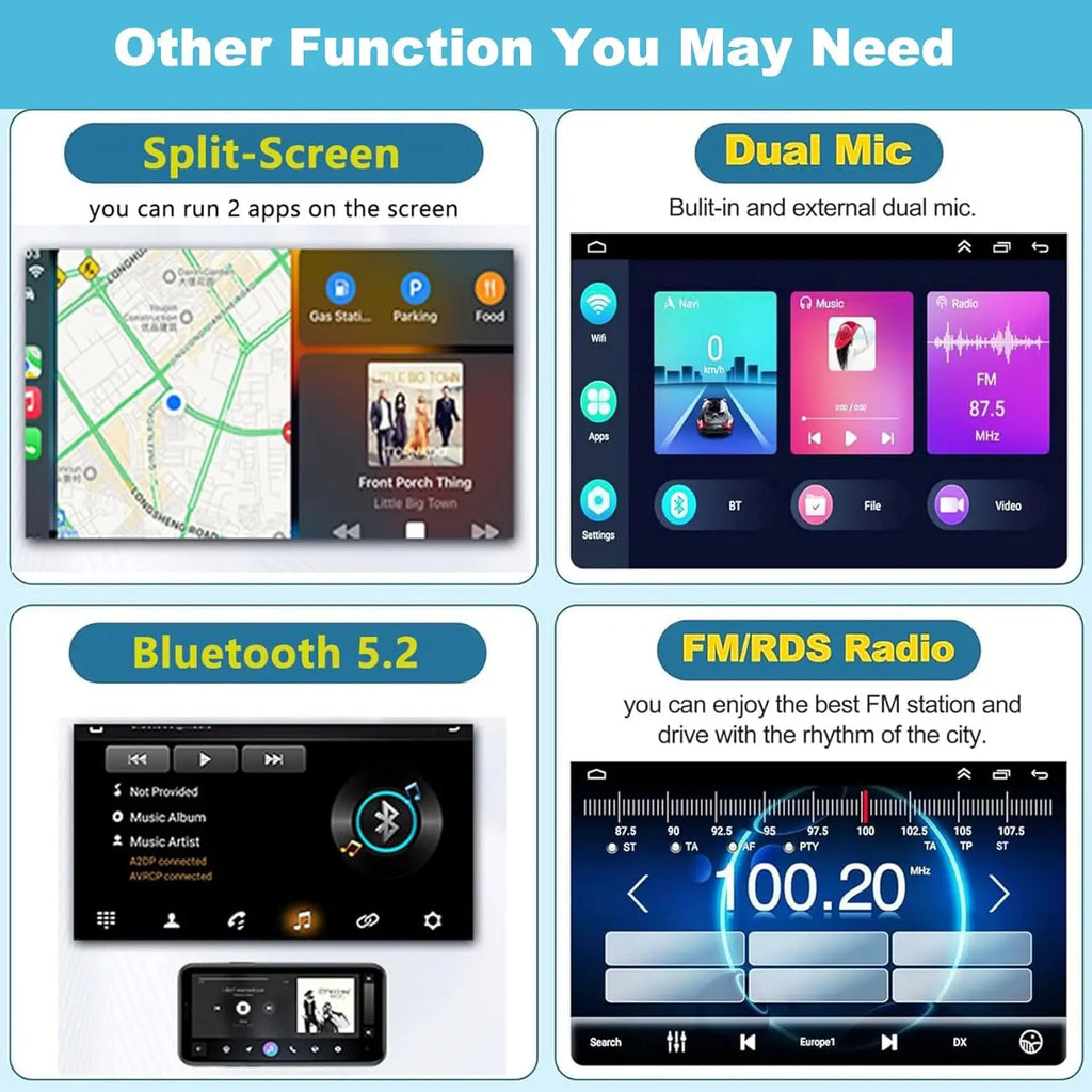 New 6.86inch Android 13 Touch Car Stereo Radio Multimedia Video Player 2+32GB For Dodge RAM 2002-2006 Jeep Wrangler 2003-2006 Jeep Grand Cherokee 1999-2004 Support Wireless Carplay Android GPS WiFi FM RDS Bluetooth Mirror Lin
