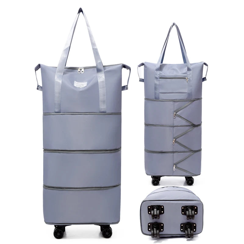 Giant Rolling Travel Duffel Bag - Spacious, Lightweight Luggage Bag With Wheels Portable Overnight Bag, Weekend Travel Bag