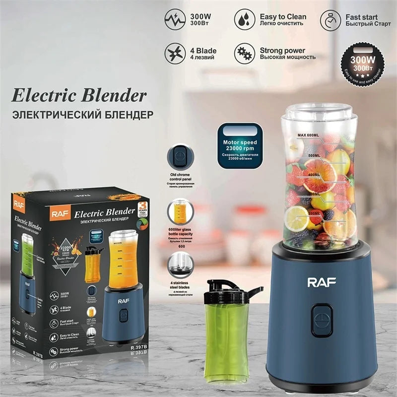 New EU Blender 600ml Food Processor Fruit Juicer for Home Use Juice Maker Mixing Machine Baby Food Smoothie Maker