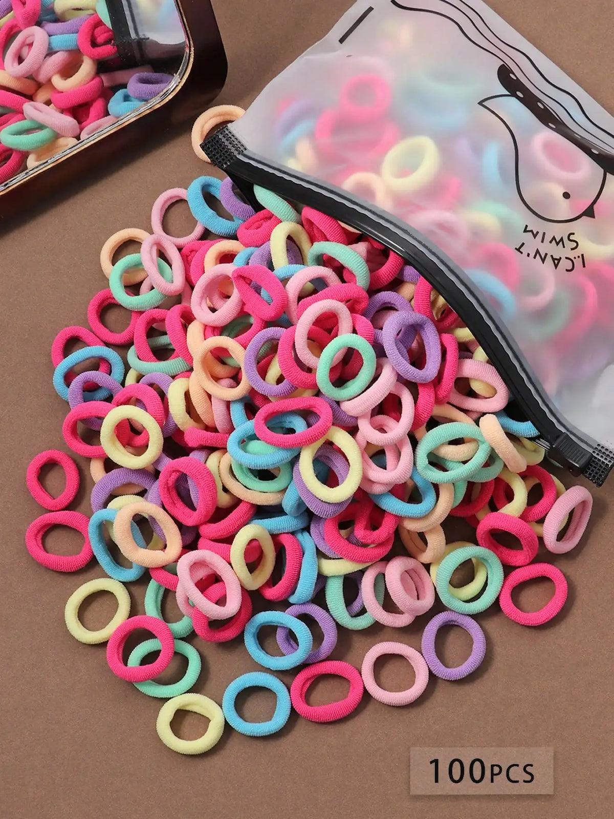 100/200/300/500pcs  Y2K Solid Hair Ties For Daily Use For Women Hairstyles Casual,Woman Head Accessories, Woman Hair Accessories