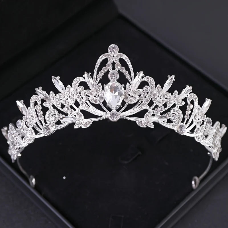 Bridal Headwear Purple-Colour Women's Grand Party Crown Birthday Tiaras