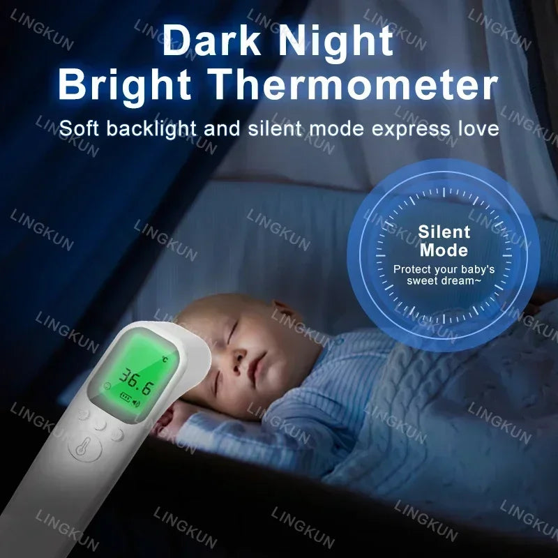 Digital Forehead Thermometer Electronic Contactless Clinical Accuracy Non-contact Body Temperature Meter Fever for Adult Child