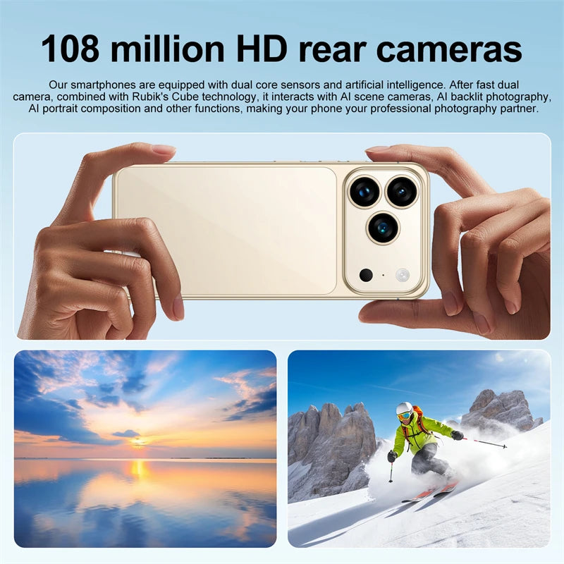 2026 HOT i17 ProMax NEW intelligent 5G standby original dual card dual battery 14 system global Android version 8000mAh JJ6