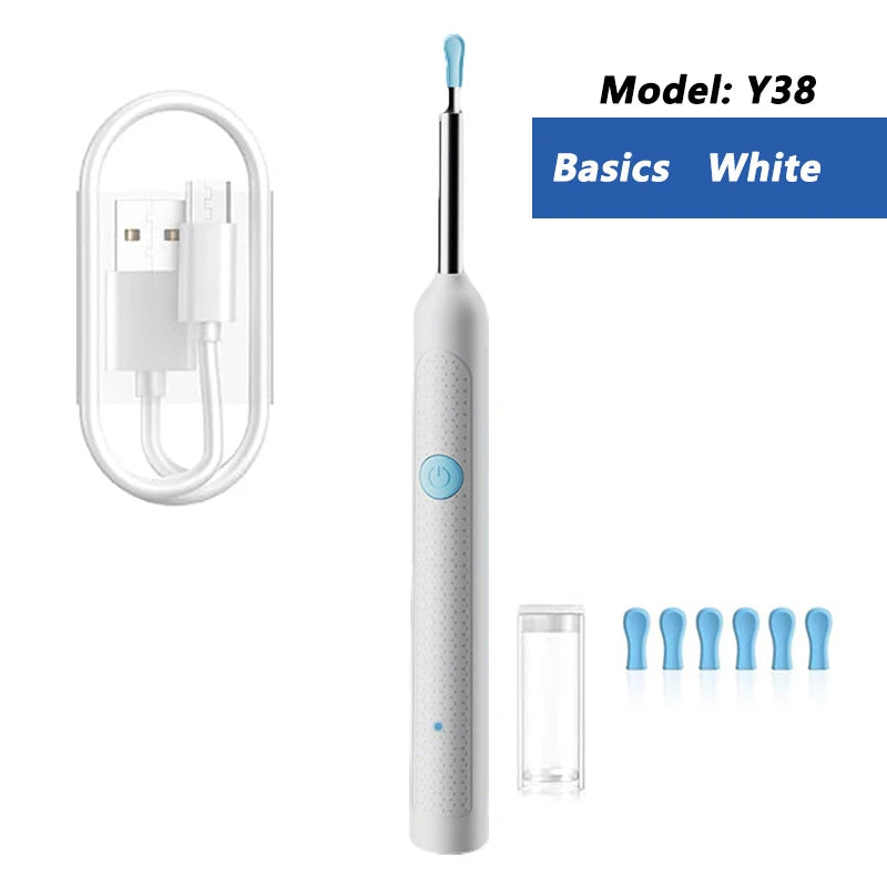 Visual Ear Wax Cleaner with Camera Safe Earwax Removal Endoscope with 5M Camera Luminous Otoscope Ear Cleaning Tools Ear Care