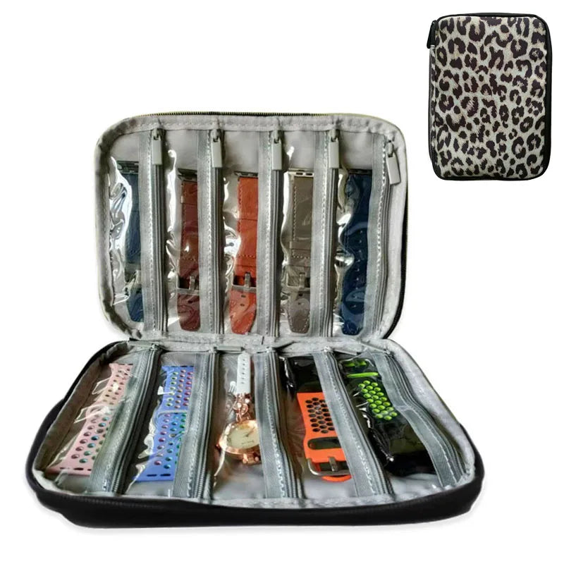 Waterproof Portable Box watch Holder Organizer Storage for Men Women smart watch boxes for Apple watch strap storage box watches