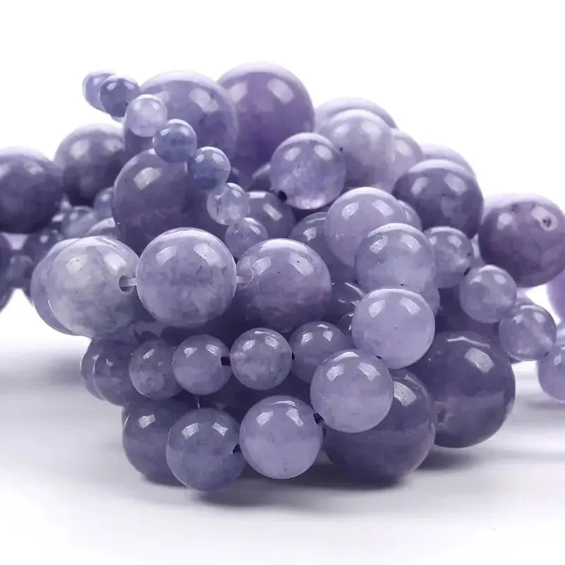 Natural Angelite Stone Loose Beads For Jewelry Making Diy Bracelets Necklace 15" Cord Not Included 6mm 8mm 10mm