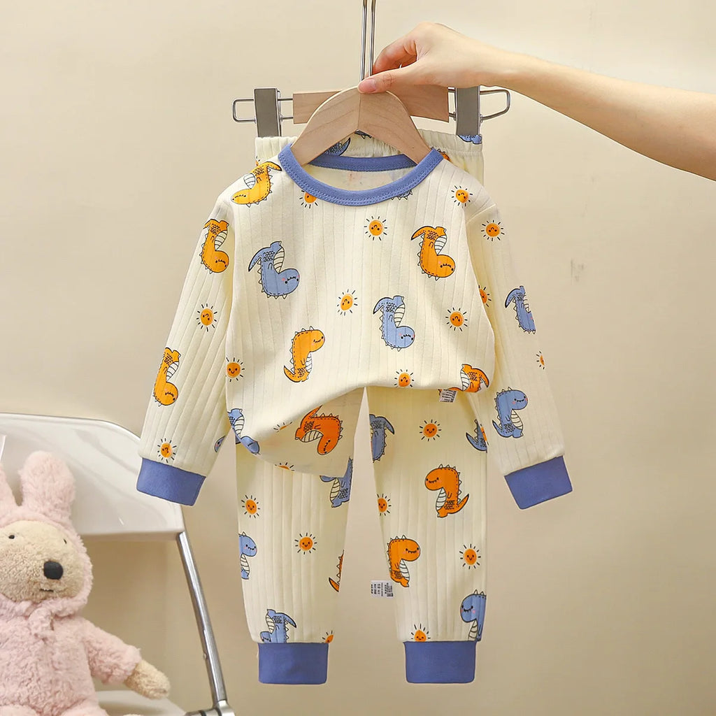 New Spring Autumn Children's Clothing Sets Sleepwear Clothes Kids Pajamas Set Baby Cotton Pyjamas