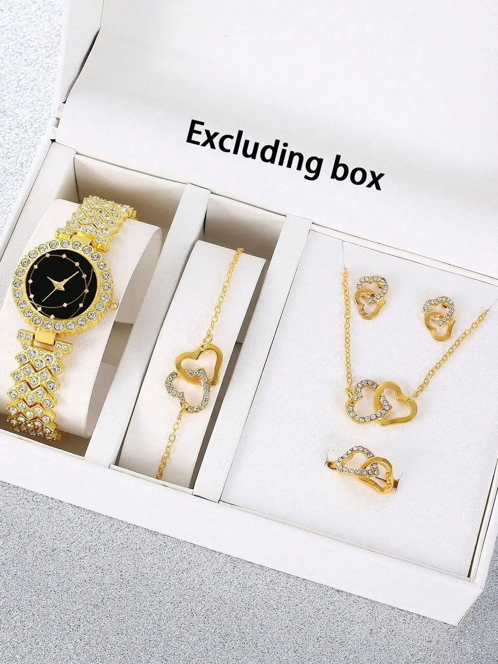 Quartz watches for women, high-end women's watches, rhinestone jewelry, earrings, necklaces, rings, accessories