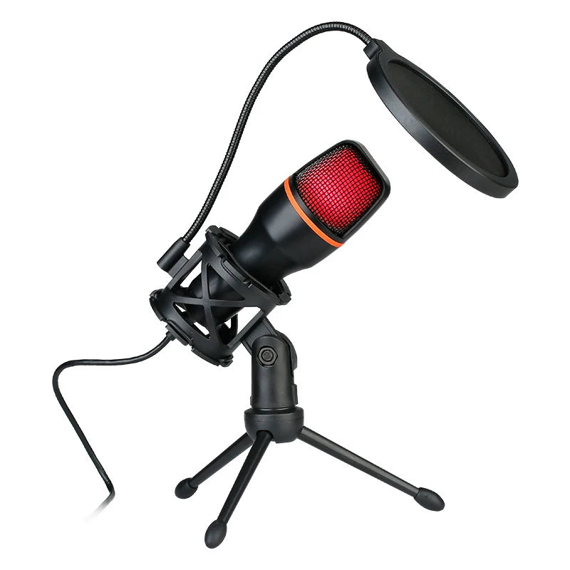 RGB Professional Microphone USB Microfone Condensador Wire Gaming Mic For Podcast Recording Studio Streaming Laptop Desktop PC