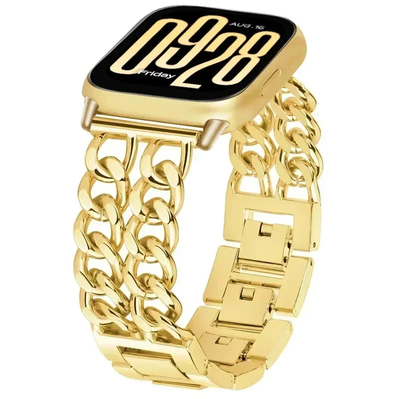 Dual Chain Stainless Steel Metal Strap 20mm 22mm for Redmi Watch 5 Lite Active Xiaomi Watch S4 Replacement Band Adjustable Men