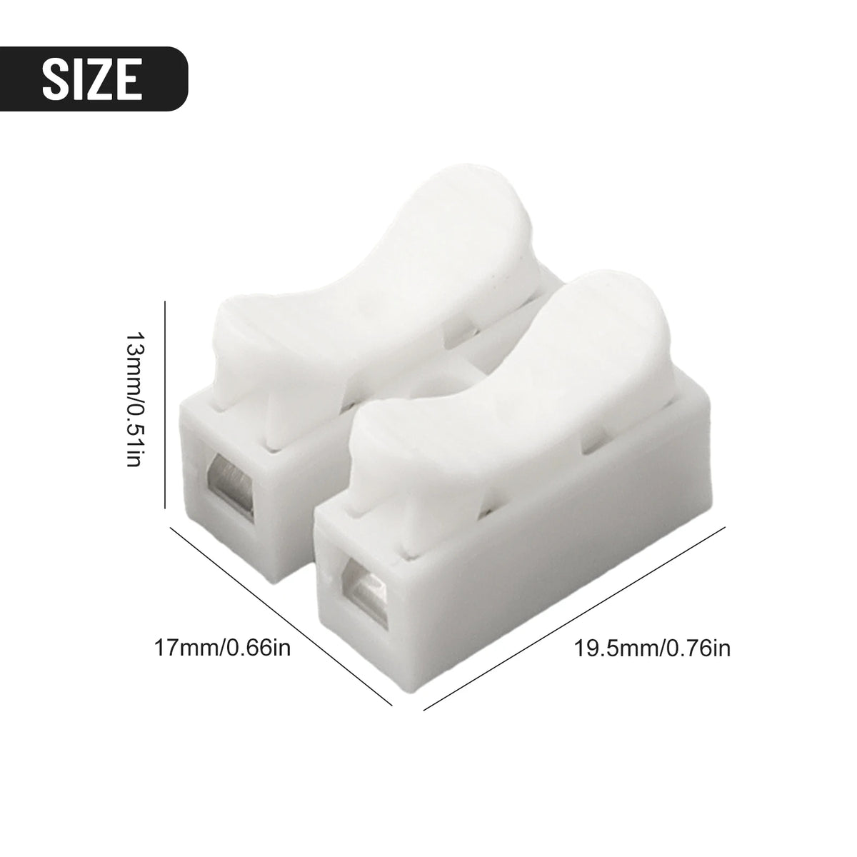 10/20/30Pcs CH2 Spring Connector Quick Wire Cable Lock Wire Terminal Light Connection Clamp Terminal Block Electrical Equipment