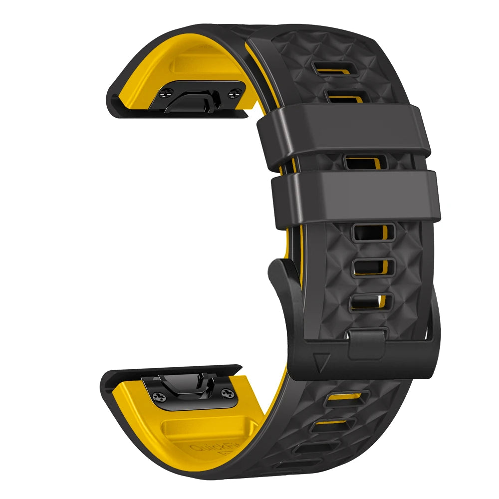 26mm 22mm Watch Strap Bracelet For Garmin Fenix 7X 7 6X 6 Pro 5X Plus 3HR 955 945 Wristband Epix Gen 2 MK2i Tactix Silicone Band