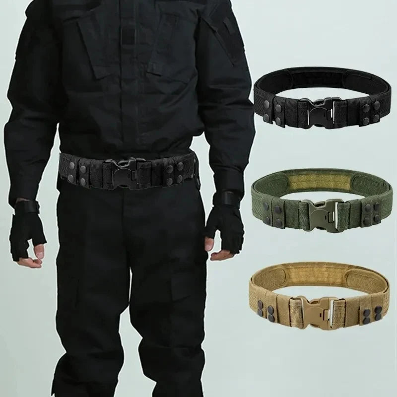 1pc Men's Belt Outdoor Tactical Belt Oxford Cloth Belt Mountaineering Belt Nylon Wide Waist Belt Work Belt Neutral Belts 2024New